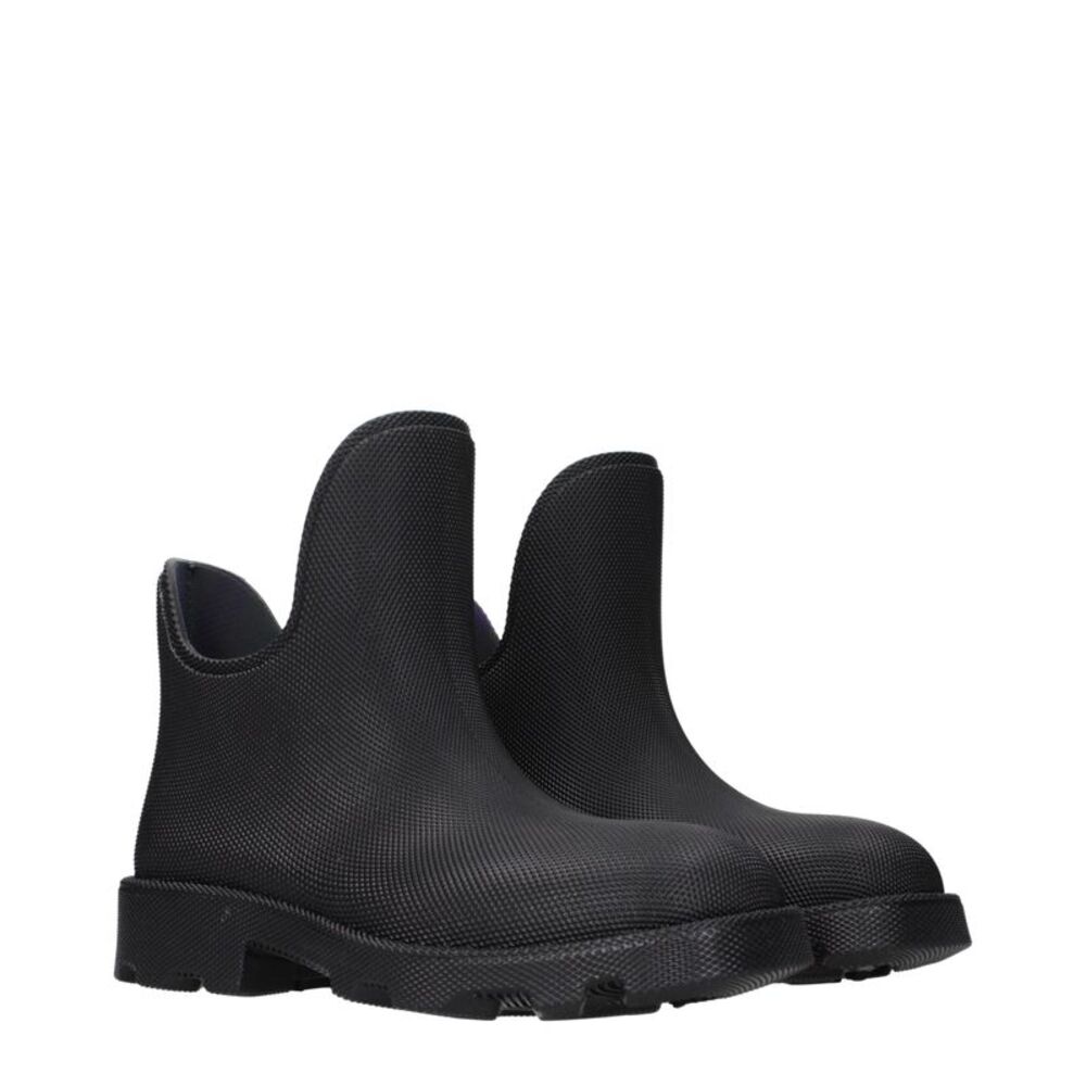 Burberry Black Cotton Ankle Women's Boots - Picture 2 of 5